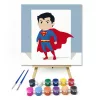 Kis superman - gyerek számfestő készlet - Számfestő.hu - 50×50cm - keret nélkül
