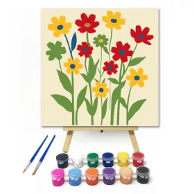 Napfényes kert  - gyerek számfestő készlet - Számfestő.hu - 20×20cm - keret nélkül