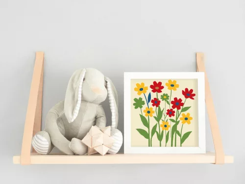 Napfényes kert  - gyerek számfestő készlet - Számfestő.hu - 20×20cm - keret nélkül