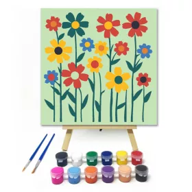 Virágtenger - gyerek számfestő készlet - Számfestő.hu - 20×20cm - keret nélkül