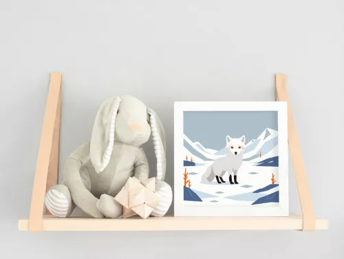 Sarki róka - gyerek számfestő készlet - Számfestő.hu - 50×50cm - keretre feszítve