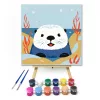 Mosolygó hód - gyerek számfestő készlet - Számfestő.hu - 30×30cm - keret nélkül