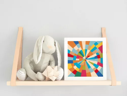 Színkavalkád - gyerek számfestő készlet - Számfestő.hu - 50×50cm - keretre feszítve