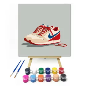 Tempós talpak - gyerek számfestő készlet - Számfestő.hu - 20×20cm - keret nélkül