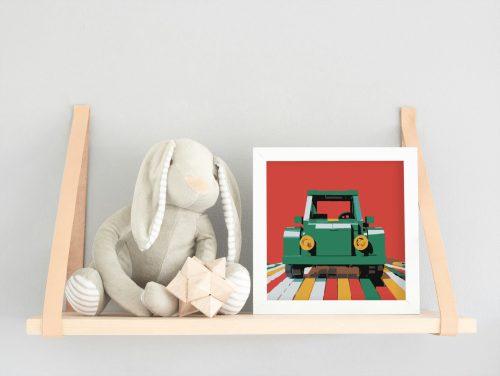 Színes utakon- gyerek számfestő készlet - Számfestő.hu - 20×20cm - keretre feszítve