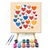 Szívözön - gyerek számfestő készlet - Számfestő.hu - 30×30cm - keretre feszítve
