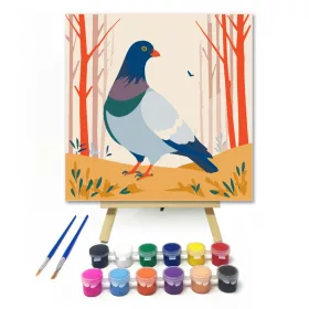 Fák ölelésében - gyerek számfestő készlet - Számfestő.hu - 20×20cm - keret nélkül