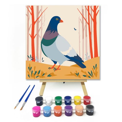 Fák ölelésében - gyerek számfestő készlet - Számfestő.hu - 40×40cm - keret nélkül