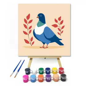 Virágos kertben - gyerek számfestő készlet - Számfestő.hu - 20×20cm - keret nélkül