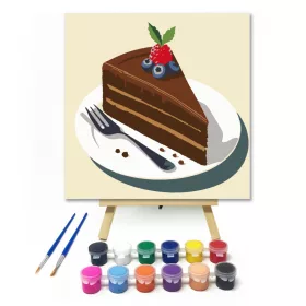 Csokoládés álom - gyerek számfestő készlet - Számfestő.hu - 20×20cm - keret nélkül