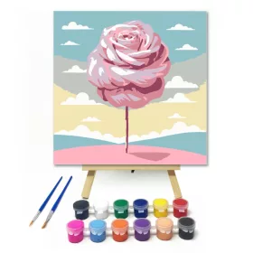 Rózsa fa - gyerek számfestő készlet - Számfestő.hu - 20×20cm - keret nélkül