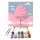 Rózsaszín vattacukor - gyerek számfestő készlet - Számfestő.hu - 20×20cm - keret nélkül
