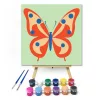 Kék pöttyös pillangó - gyerek számfestő készlet - Számfestő.hu - 20×20cm - keret nélkül