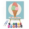 Színes fagyi - gyerek számfestő készlet - Számfestő.hu - 20×20cm - keret nélkül