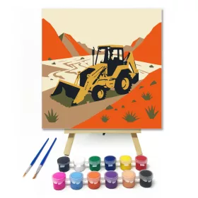 Markoló a hegyek között - gyerek számfestő készlet - Számfestő.hu - 20×20cm - keret nélkül