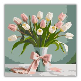 Elegáns tulipán csokor - számfestő készlet - Számfestő.hu
