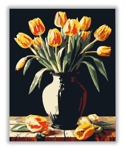 Aranyló tulipánszüret - számfestő készlet