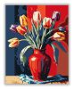 Piros vázában a boldogság színei - számfestő készlet