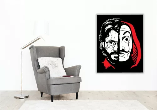 A maszk mögött - számfestő készlet - Számfestő.hu - 40×50cm - keret nélkül