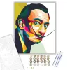 Salvador Dali portré - számfestő készlet - Számfestő.hu - 40×50cm - keret nélkül