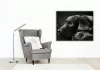 Fekete Labrador - számfestő készlet - Számfestő.hu - 50×60cm - keretre feszítve