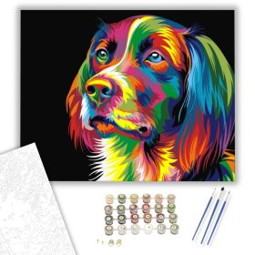 Gyönyörű Kutya - számfestő készlet - Számfestő.hu - 40×50cm - keret nélkül