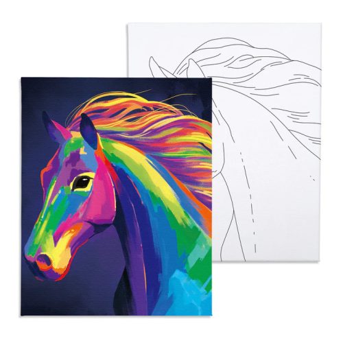 Színes ló - előrerajzolt élményfestő készlet