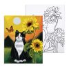 Macska és pillangó - előrerajzolt élményfestő készlet (60x70cm)