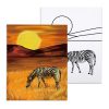 Zebra a szavannában - előrerajzolt élményfestő készlet
