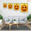 Halloween Tök sárga - Halloweeni számfestő készlet - Számfestő.hu - 30×30cm - keret nélkül