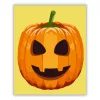 Halloween Tök sárga - Halloweeni számfestő készlet - számfestő készlet - Számfestő.hu - 40×50cm - Keret nélkül