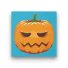 Halloween Tök kék - Halloweeni számfestő készlet - Számfestő.hu - 50×50cm - keret nélkül