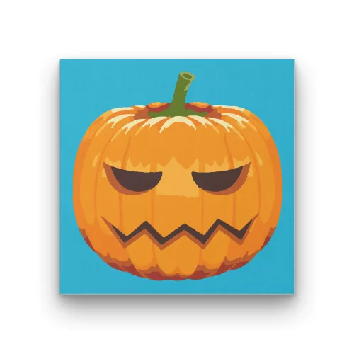 Halloween Tök kék - Halloweeni számfestő készlet - Számfestő.hu - 20×20cm - keret nélkül