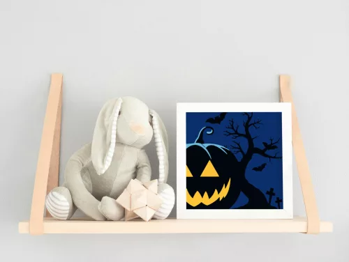 Halloween Éjjel - Halloweeni számfestő készlet - Számfestő.hu - 20×20cm - keret nélkül
