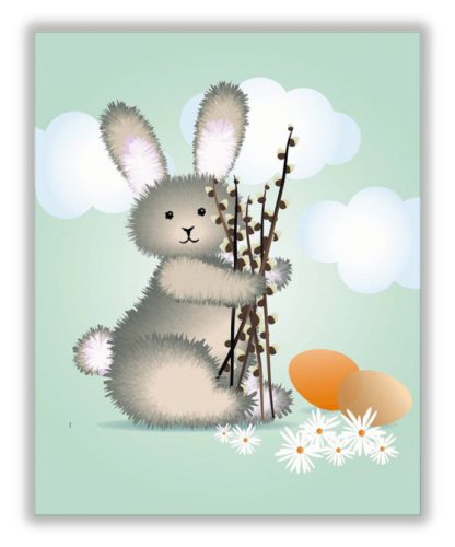 Nyuszkó - húsvéti számfestő készlet