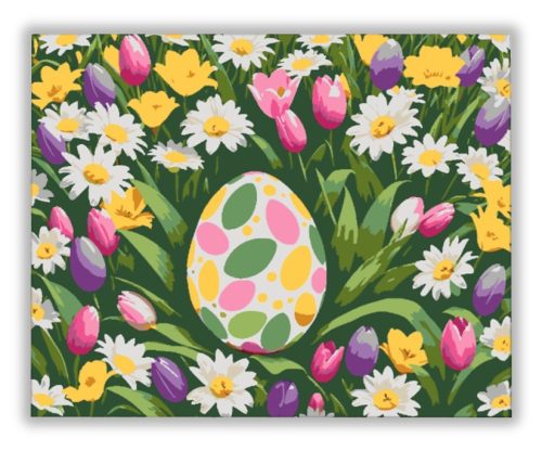 Húsvéti Tojás a Virágoskertben - húsvéti számfestő készlet
