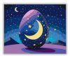 Éjszakai Égbolt Tojás - húsvéti számfestő készlet