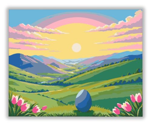 Húsvéti Panoráma - húsvéti számfestő készlet