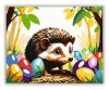 Sünike Színes Tojásokkal - húsvéti számfestő készlet