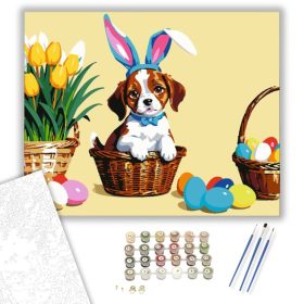 Húsvéti Hangulat - húsvéti számfestő készlet - Számfestő.hu - 40×50cm - keret nélkül