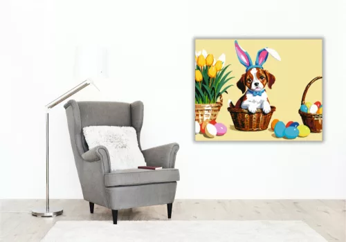 Húsvéti Hangulat - húsvéti számfestő készlet - Számfestő.hu - 40×50cm - keret nélkül