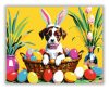 Nyuszifüles Kiskutya - húsvéti számfestő készlet