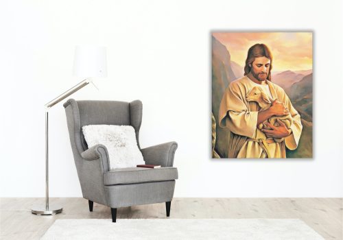 Jézus Báránya - húsvéti számfestő készlet - Számfestő.hu - 80×100cm - keret nélkül