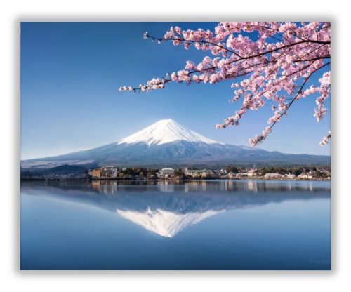 Fuji Hegy Tavasszal - számfestő készlet