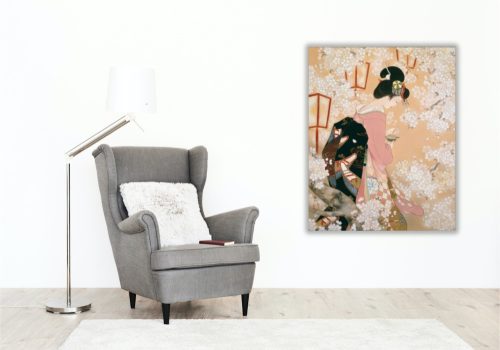 Japán Énekes - számfestő készlet - Számfestő.hu - 40×50cm - keret nélkül