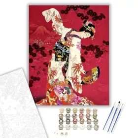 Japán Zenész - számfestő készlet - Számfestő.hu - 40×50cm - keret nélkül