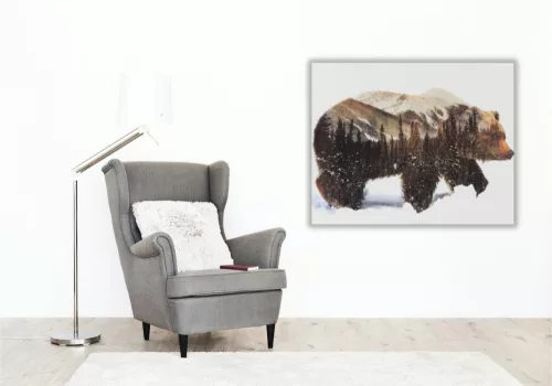 Csodálatos Medve - számfestő készlet - Számfestő.hu - 80×100cm - keret nélkül