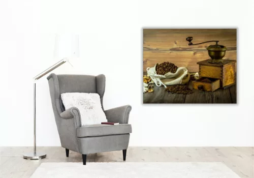 A zamatos kávé - számfestő készlet - Számfestő.hu - 60×70cm - keretre feszítve