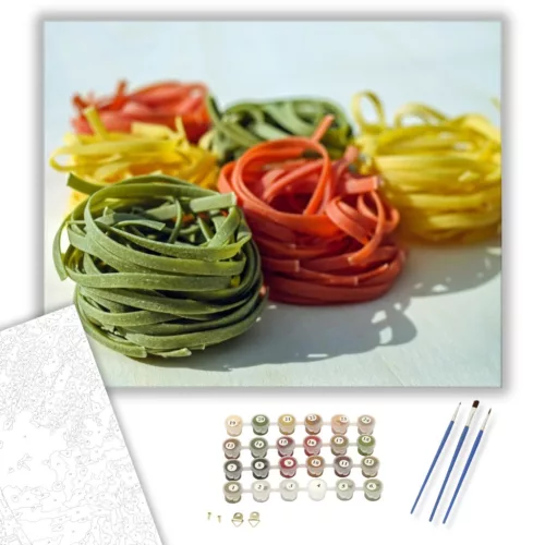 Tésztaspirál - számfestő készlet - Számfestő.hu - 40×50cm - keret nélkül