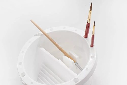 Ecsettisztító és Tároló vödör, műanyag, kör alakú